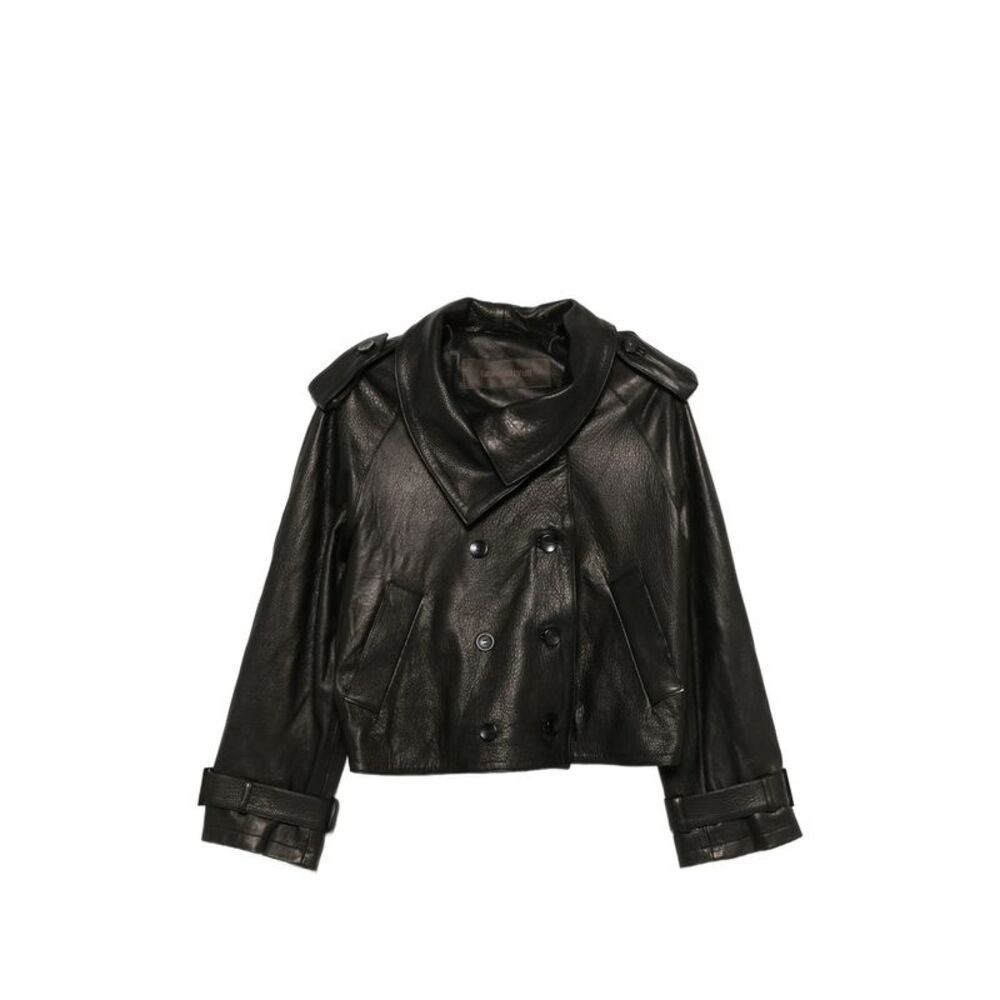 Giorgio Brato Black Jackets - Leather Jackets Women